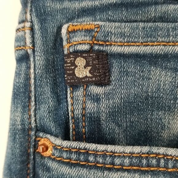 & Denim Jeans Women's Size 32 Shaping Skinny Ankle Regular Waist Mid Rise Denim - Picture 4 of 13